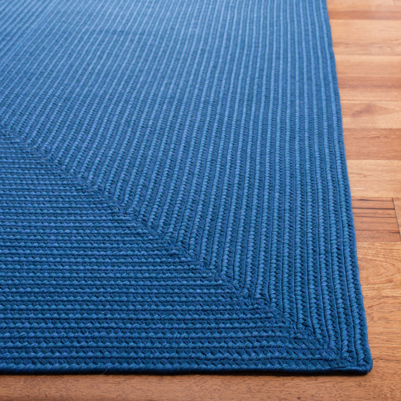 Ebern Designs AliciaJaime Handmade Flatweave Blue Indoor/Outdoor Rug